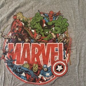 Marvel Heroes Gray T-Shirt with Red Logo
